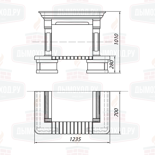 Облицовка CHARLESTON SR, с каменной балкой (Supra-Russia)