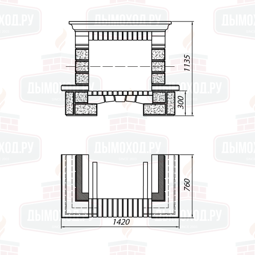 Облицовка BELLERIVE SR, с каменной балкой (Supra-Russia)