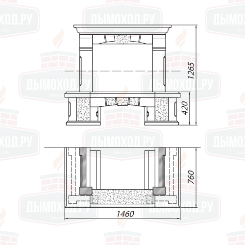Облицовка MARBELLA SR, с каменной балкой (Supra-Russia)