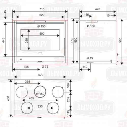 Каминная топка NEO 67 G (Supra)