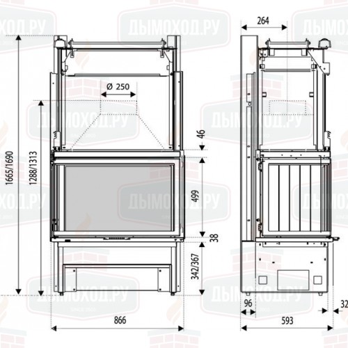Каминная топка SUPRAVISION 267 (Supra)