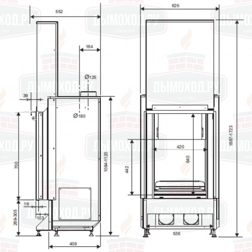 Каминная топка FV-51 (Supra)