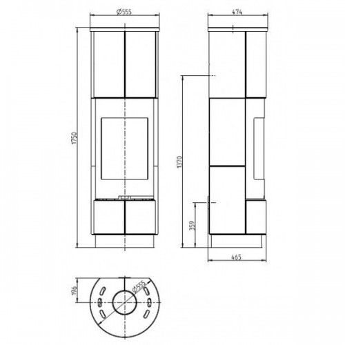 Печь DELIA SERPENTINO, черный (Thorma)