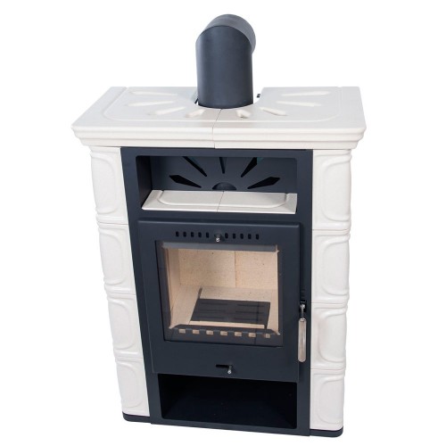 Печь BORGHOLM TOP CERAMIC, чёрный/керамика слоновая кость (Thorma)