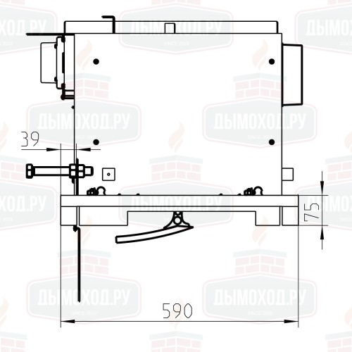 Каминная топка LIVORNO, чёрная (Thorma)