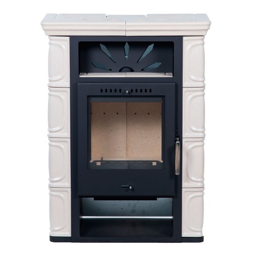 Печь BORGHOLM TOP CERAMIC, чёрный/керамика слоновая кость (Thorma)