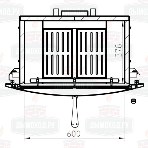 Каминная топка LIVORNO, чёрная (Thorma)