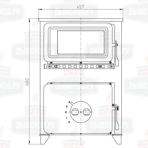 Печь FILEX-HB, бордовый (Thorma)