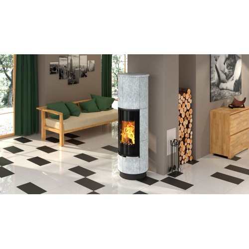 Печь DELIA STANDARD SERPENTINO, с аккумулирующими камнями, чёрная (Thorma)