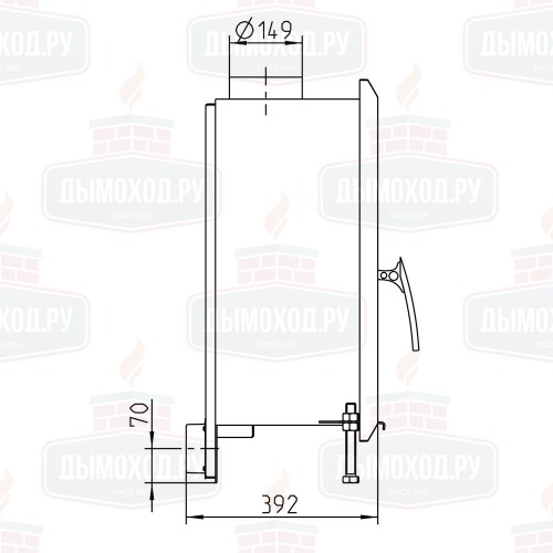 Каминная топка ALICANTE, чёрная (Thorma)