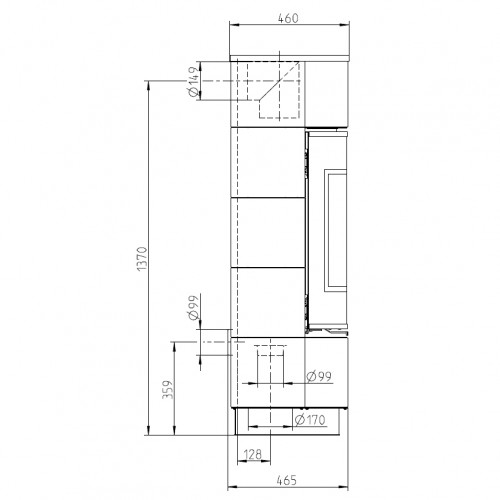 Печь ATIKA EXTRA CERAMIC, с аккумулирующими камнями, белый (Thorma)