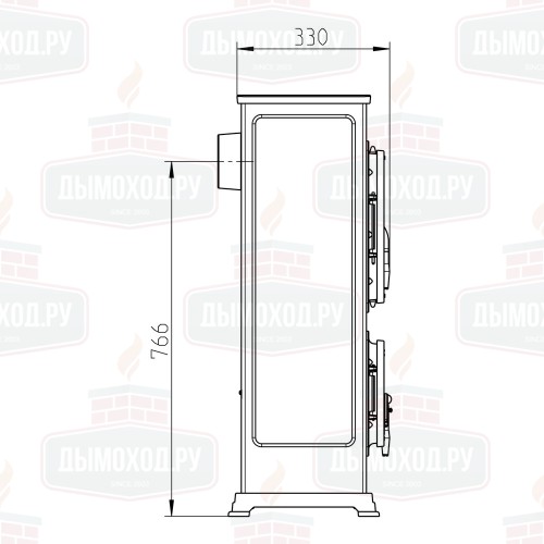 Печь BOZEN AT, чёрный (Thorma)