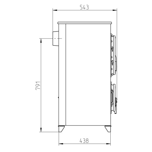 Печь FLENSBURG, эмалированная, чёрный (Thorma)