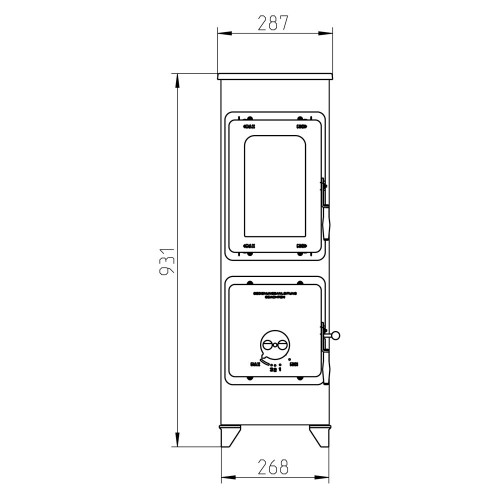 Печь FLENSBURG, эмалированная, чёрный (Thorma)
