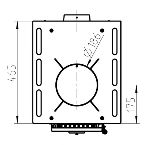 Печь FLENSBURG II, чёрный/серый (Thorma)