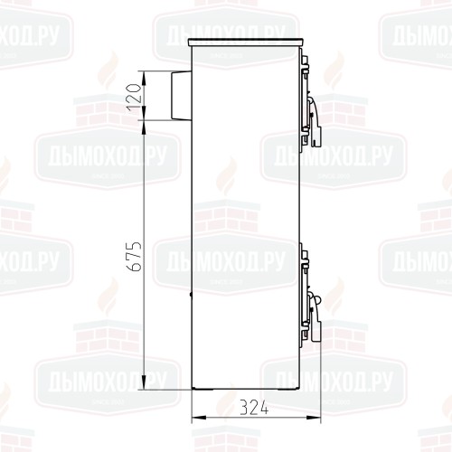 Печь KERPEN II AT, чёрная (Thorma)