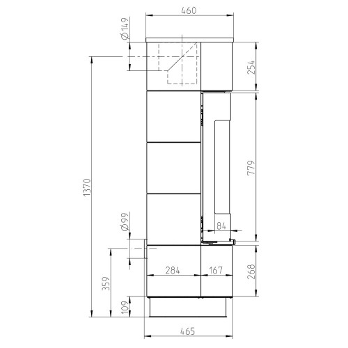 Печь CADIZ SERPENTINO, чёрный (Thorma)