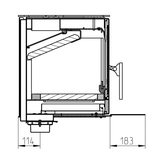 Печь BILBAO UNI, чёрная (Thorma)