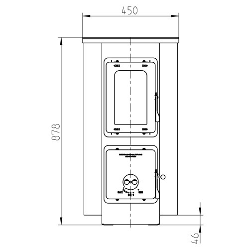 Печь MERANO AT, чёрная/серая (Thorma)