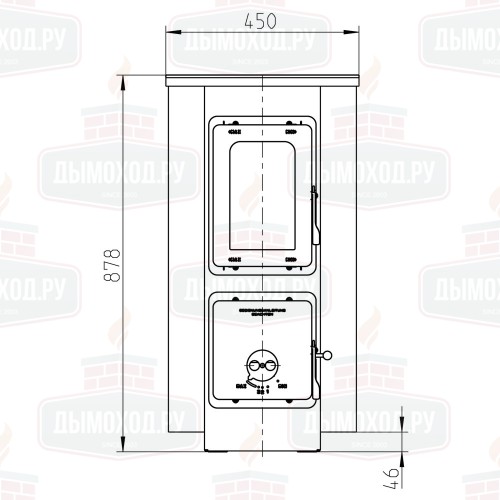 Печь MERANO, черный/серый (Thorma)