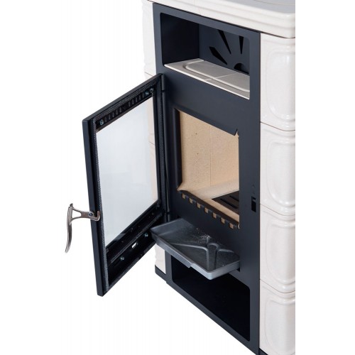 Печь BORGHOLM TOP CERAMIC, чёрный/керамика слоновая кость (Thorma)