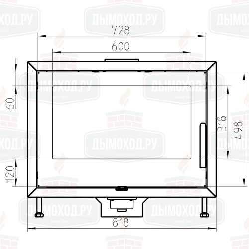 Каминная топка LANDSCAPE, чёрная (Thorma)