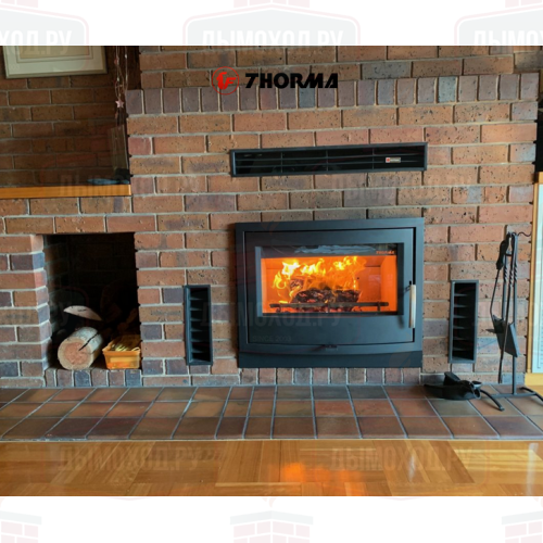Каминная топка LIVORNO, чёрная (Thorma)