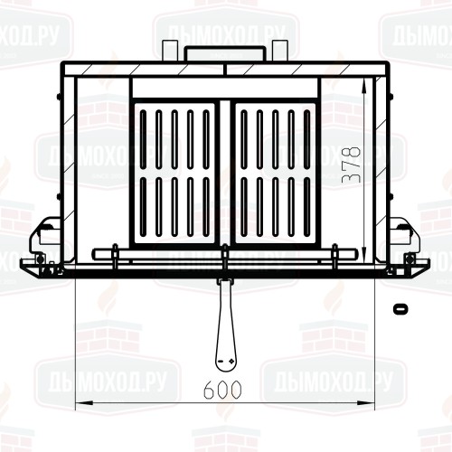 Каминная топка LANDSCAPE, чёрная (Thorma)