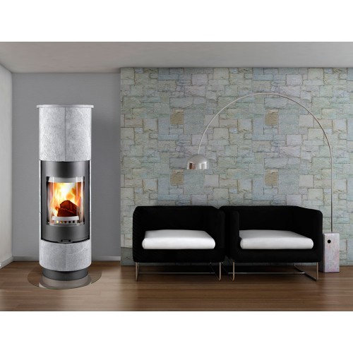 Печь DELIA STANDARD SERPENTINO, с аккумулирующими камнями, чёрная (Thorma)