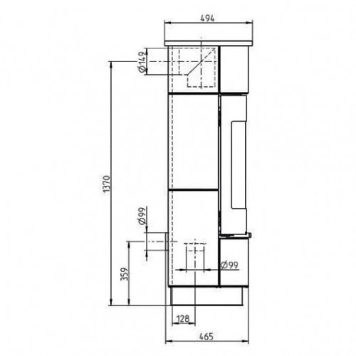 Печь ATIKA STANDARD SERPENTINO, с аккумулирующими камнями (Thorma)