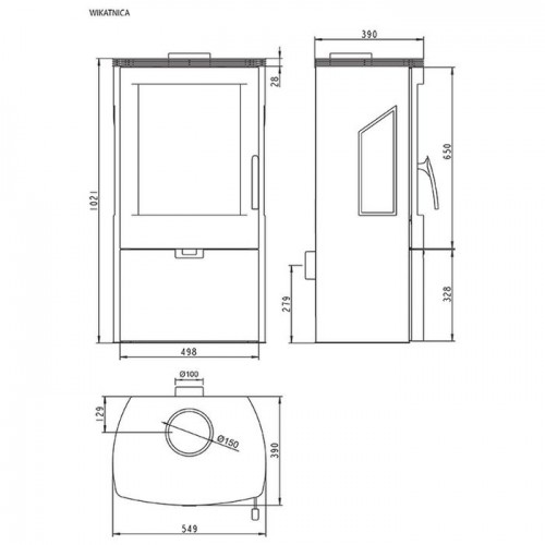 Печь WIKANTICA, черный (Thorma)