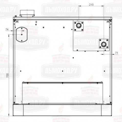 Печь Fiko 3U80 MS, бордовая, правая (Thorma)