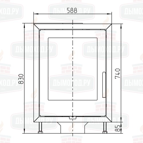 Каминная топка ALICANTE, чёрная (Thorma)