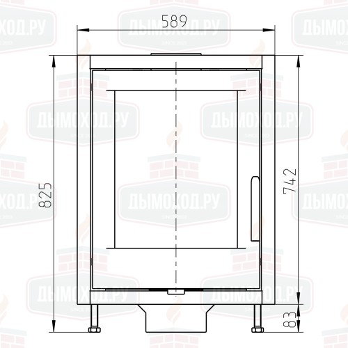 Каминная топка VALENCIA, чёрная (Thorma)