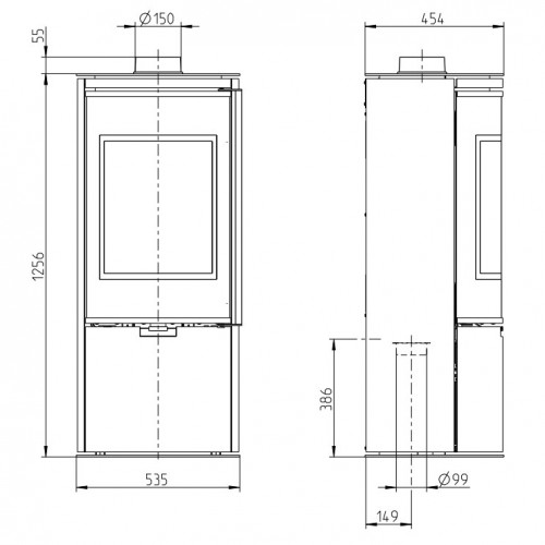 Печь TOLEDO, чёрный (Thorma)
