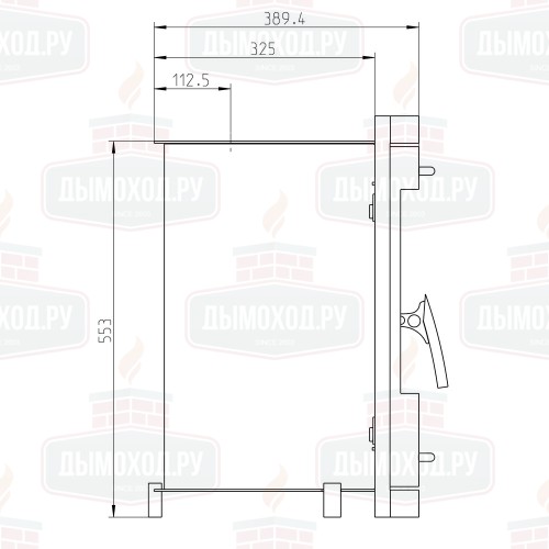 Каминная топка DOMINO III, чёрная (Thorma)