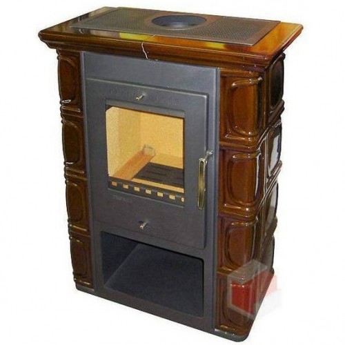 Печь BORGHOLM CERAMIC, чёрный/керамика тёмно-коричневая (Thorma)