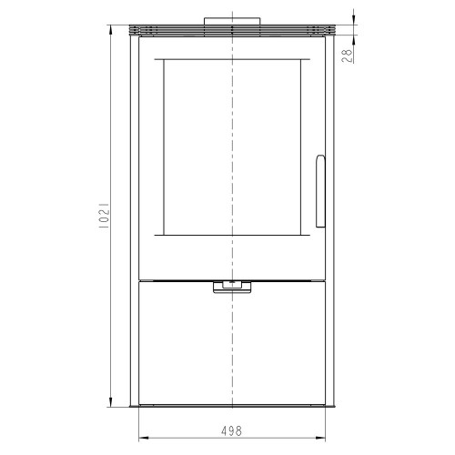 Печь FALUN II, чёрный/нержавеющая сталь (Thorma)
