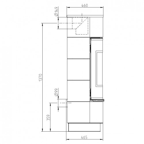 Печь ATIKA PLUS CERAMIC, чёрный (Thorma)