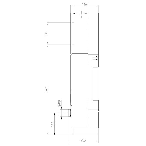 Печь SEVILLA, серый (Thorma)