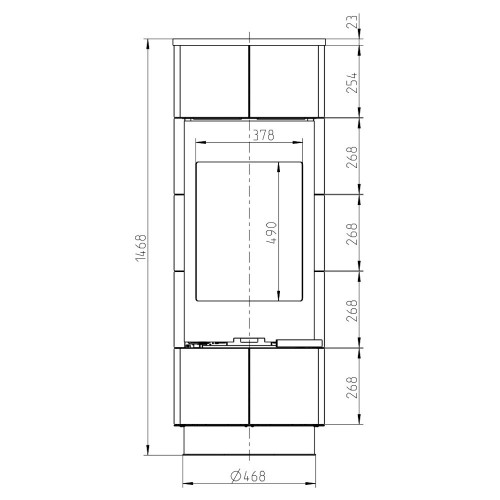 Печь CADIZ SERPENTINO, чёрный (Thorma)