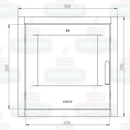Каминная топка DOMINO III, чёрная (Thorma)