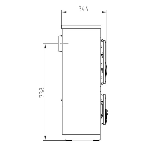 Печь MERANO AT, чёрная/серая (Thorma)
