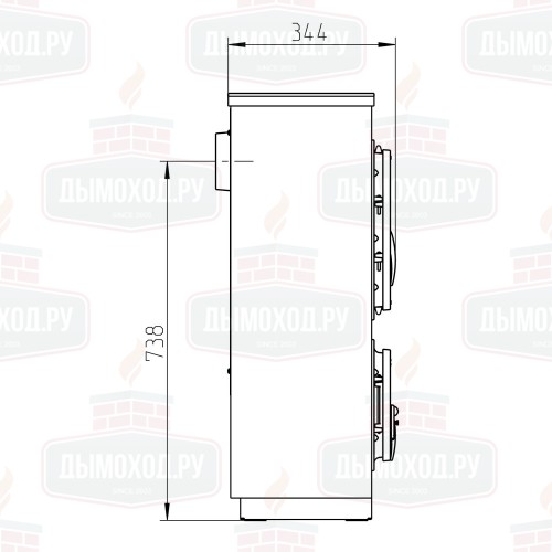 Печь MERANO, черный/серый (Thorma)