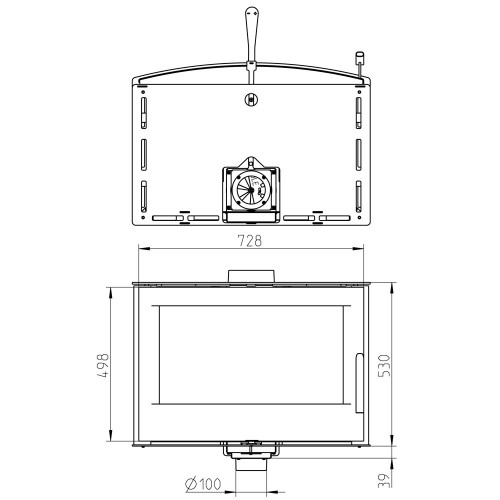 Печь MALLORCA UNI, чёрный (Thorma)