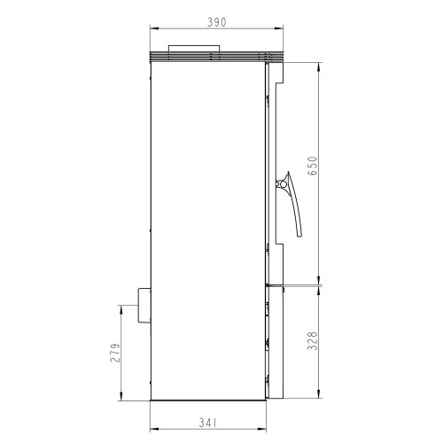 Печь FALUN II, чёрный/нержавеющая сталь (Thorma)