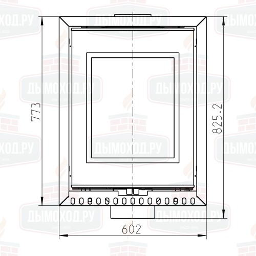 Каминная топка ALMERIA, чёрная (Thorma)