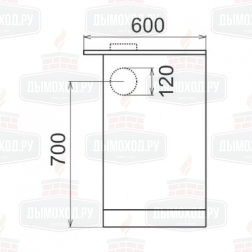 Печь-плита OKONOM 85/FIKO DELUXE, левая, коричневый (Thorma)