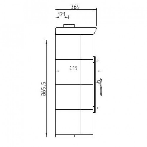 Печь BORGHOLM TOP CERAMIC, чёрный/керамика тёмно-коричневая (Thorma)
