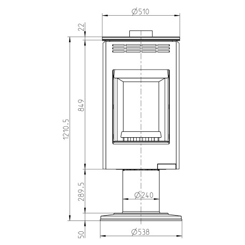 Печь ANDORRA EXCLUSIVE, серый (Thorma)